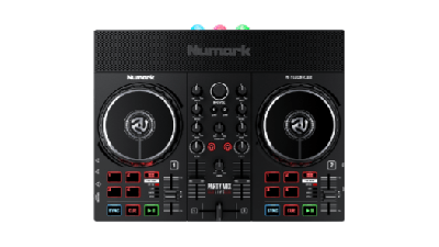 Party Mix Live DJ Controller with Built-In Light Show and Speakers