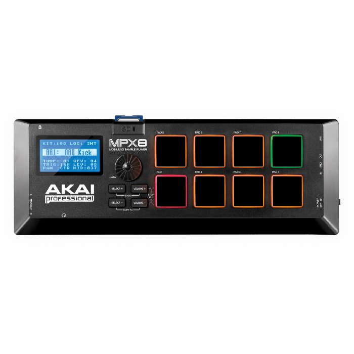 Recitar Propio bicapa Akai Professional MPX8 SD Sample Pad Controller - inMusic Store
