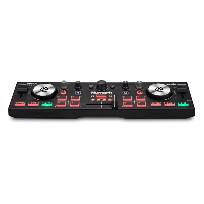 DJ2GO Touch Pocket DJ Controller with Capacitive Touch Jog Wheels