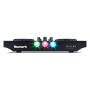 A front view of the Numark Party Mix Live DJ Controller with Built-In Light Show and Speakers