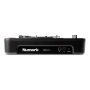 Side view of the Numark PT01 Scratch Portable Turntable with DJ Scratch Switch highlighting the I/O